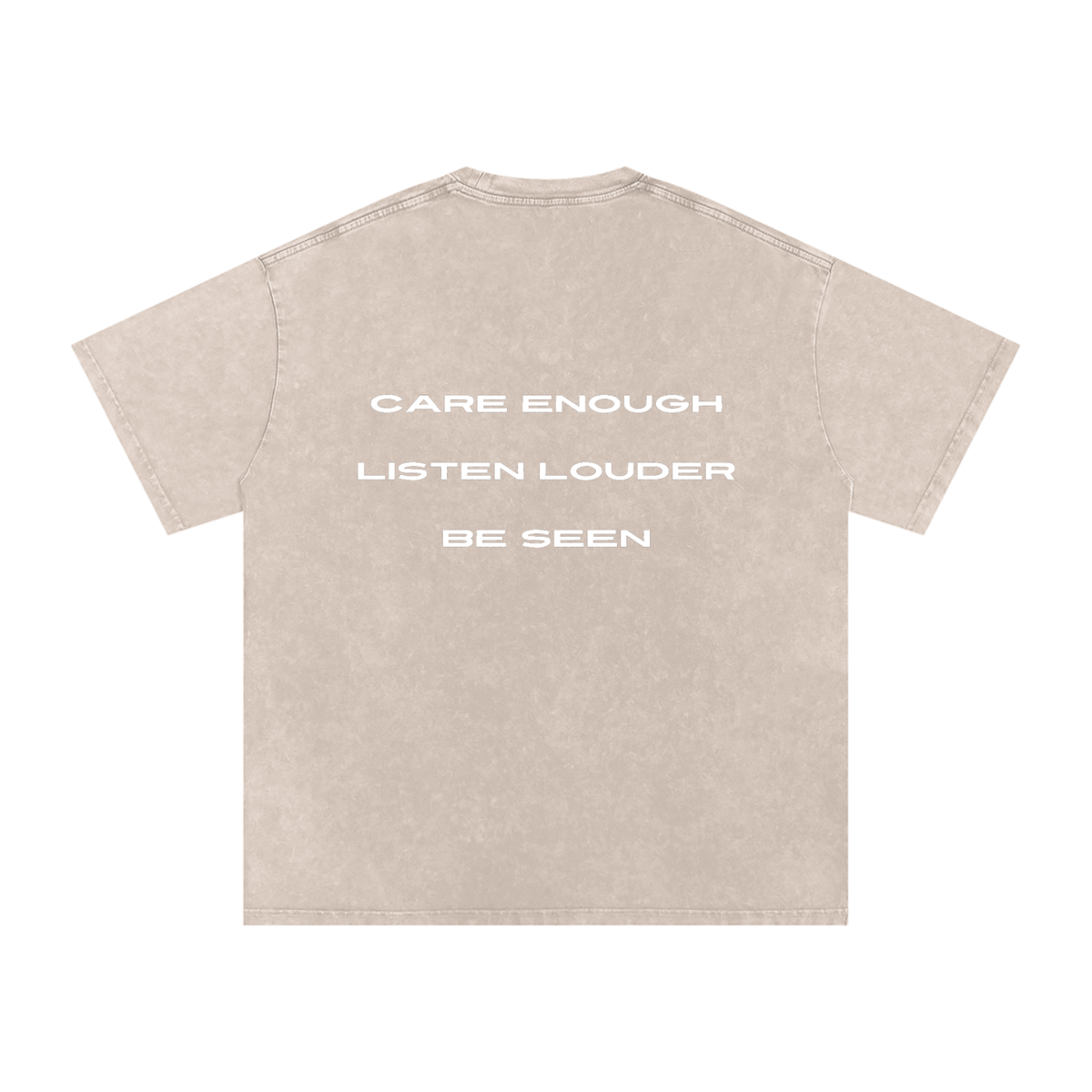 Snow Washed Oversized Cotton T-Shirt