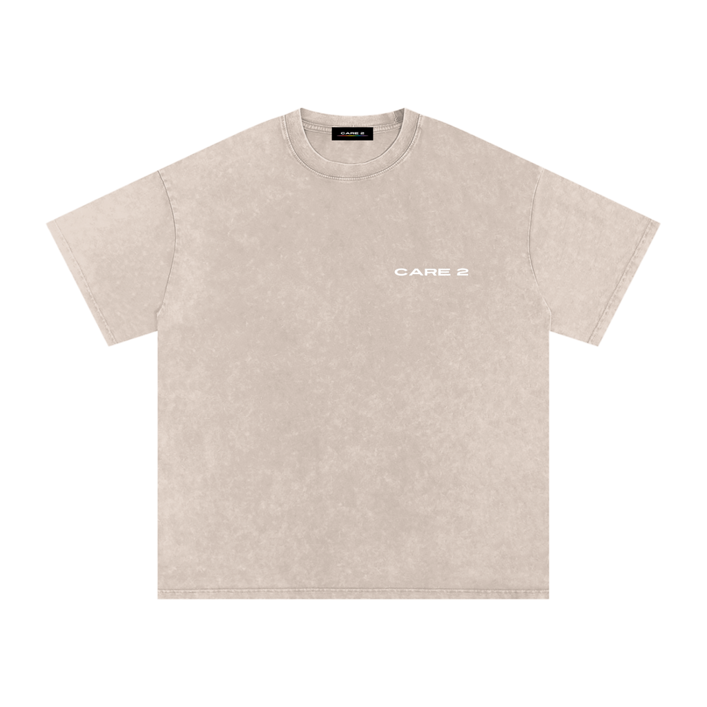 Snow Washed Oversized Cotton T-Shirt